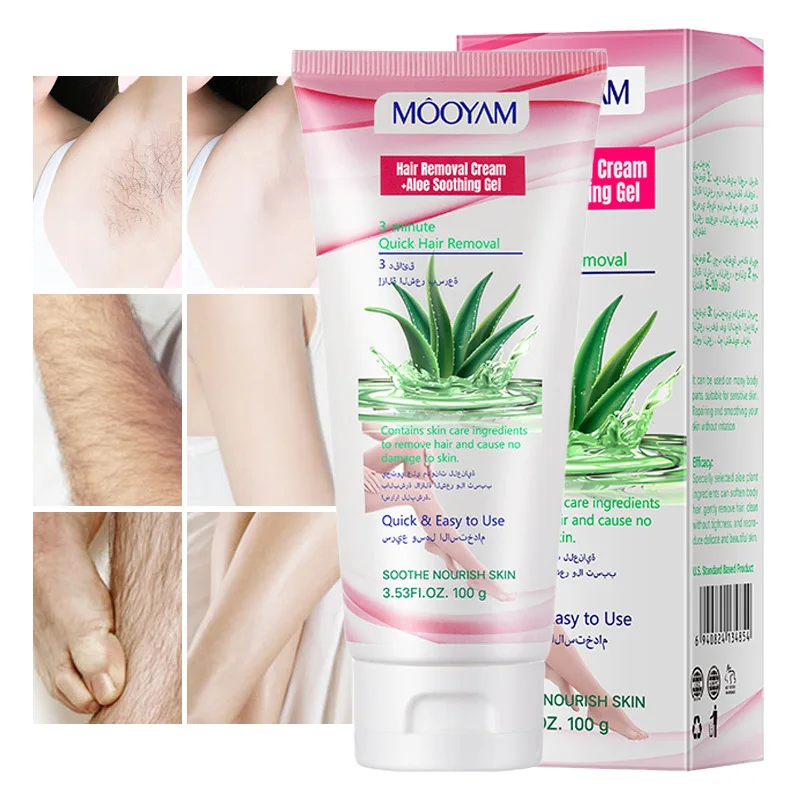 Painless Permanent Hair Removal Cream Stop Hair Growth Depilatory Mild Body Legs Armpit Aloe Vera Hair Removing Cream