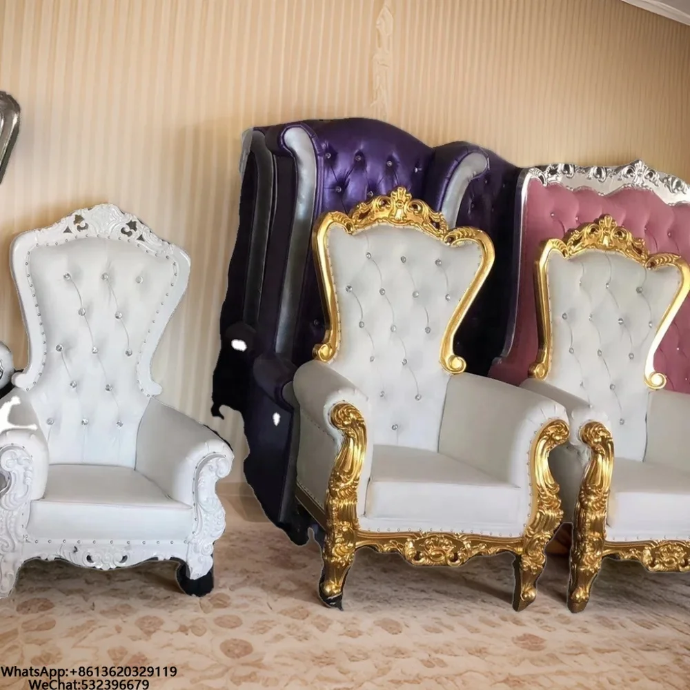 High Quality Luxury Child Throne Chair Wood Carved Indoor  Commercial Furniture Banquets Dining Living Room-Fabric