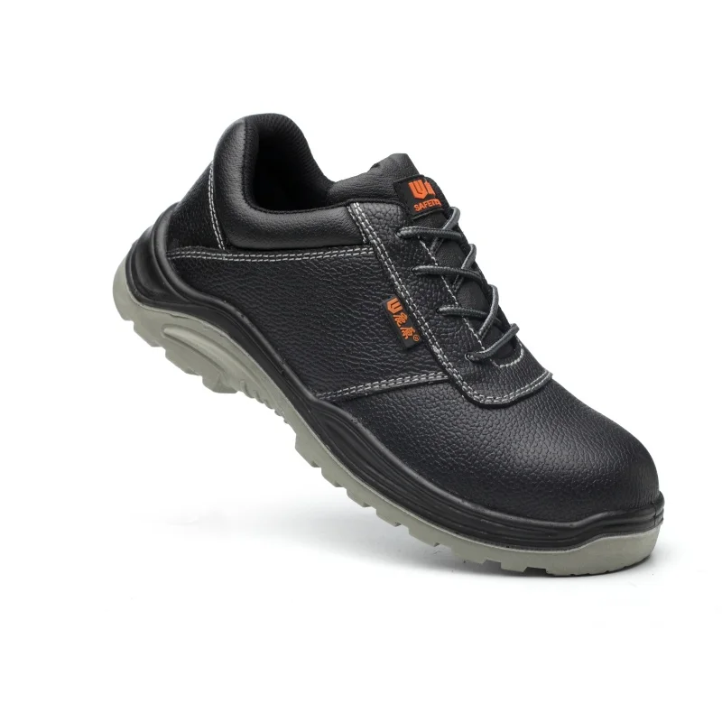 Steel toe /midsole anti-puncture pierce-resistant genuine leather safety shoes fashional