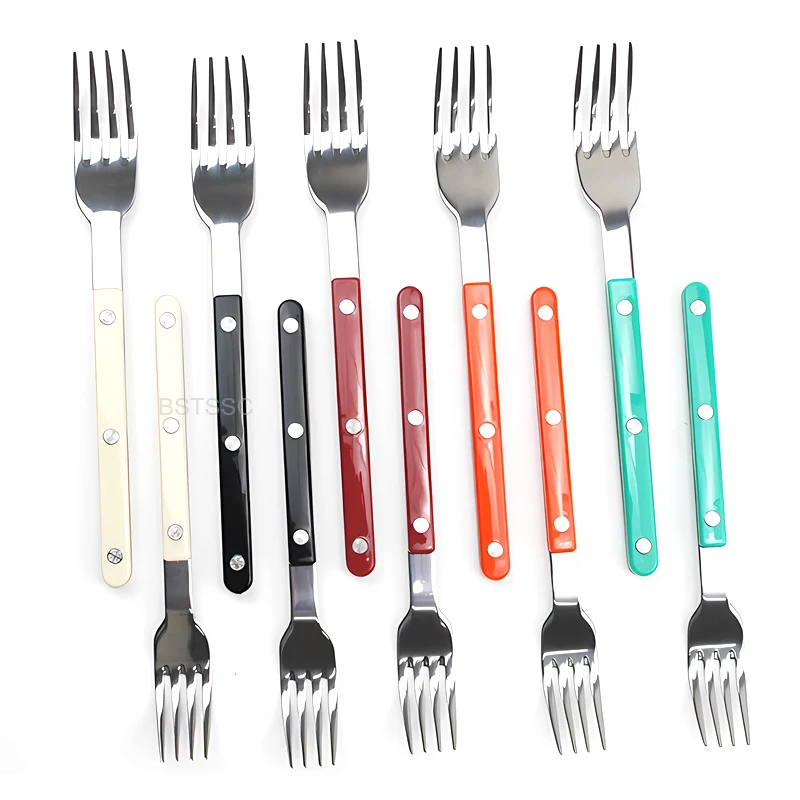 Wholesale Stainless Steel Spoon Fork Knife Wedding Restaurant Cutlery Sets Silverware Flatware Set With Plastic handle