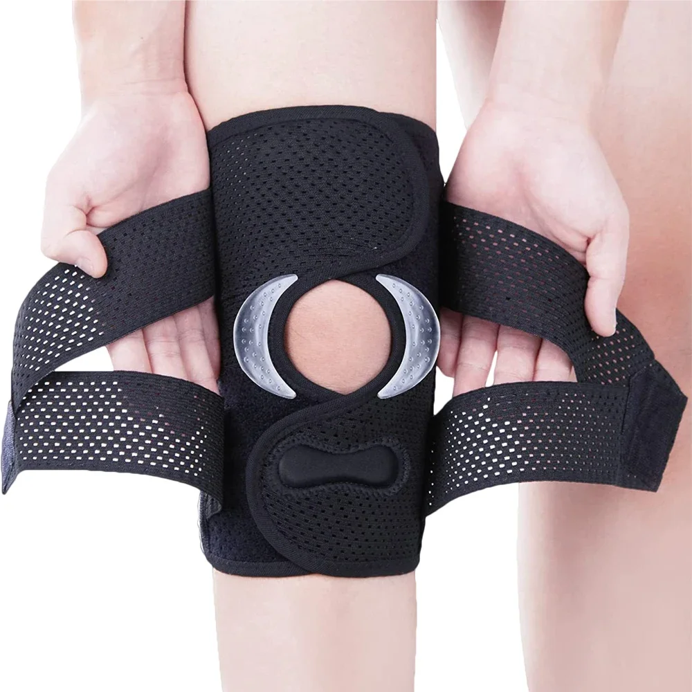 1 Pcs Knee Brace with Side Stabilizers Patella Gel Pad Knee Support for Meniscus Tear Knee Pain ACL MCL Injury Recovery