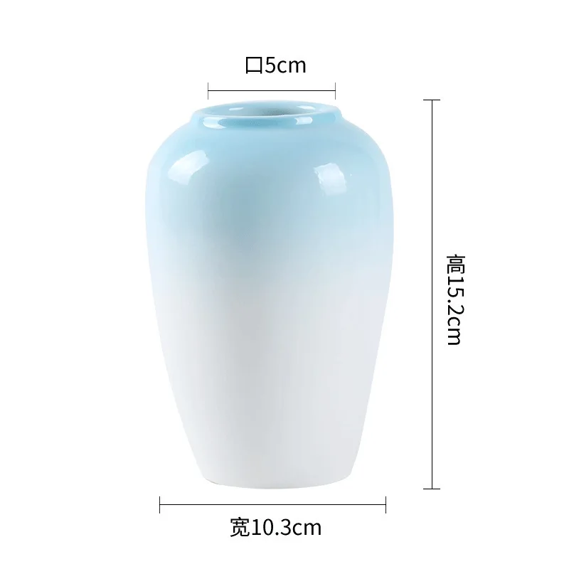 Creative Colorful Ceramics Vase Home Ornaments Tabletop Vases Home Decorations Craft Gifts