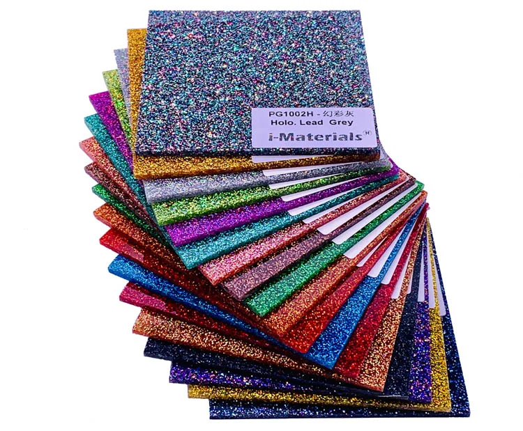 Xishun manufacturer glitter color cast acrylic perspex sheet for decoration
