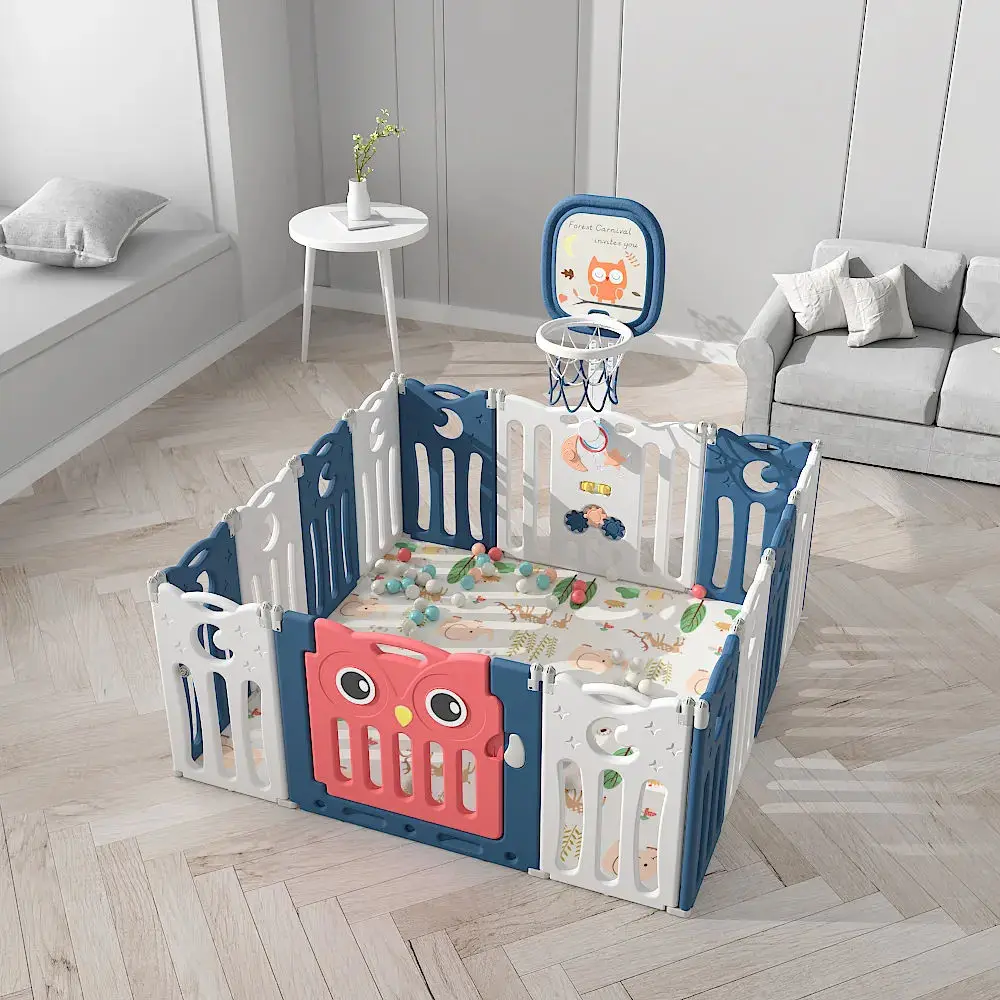 Indoor  Portable Plastic Kids Modern Foldable Baby Safety Playpen Kids Playpen For Baby And Toddlers