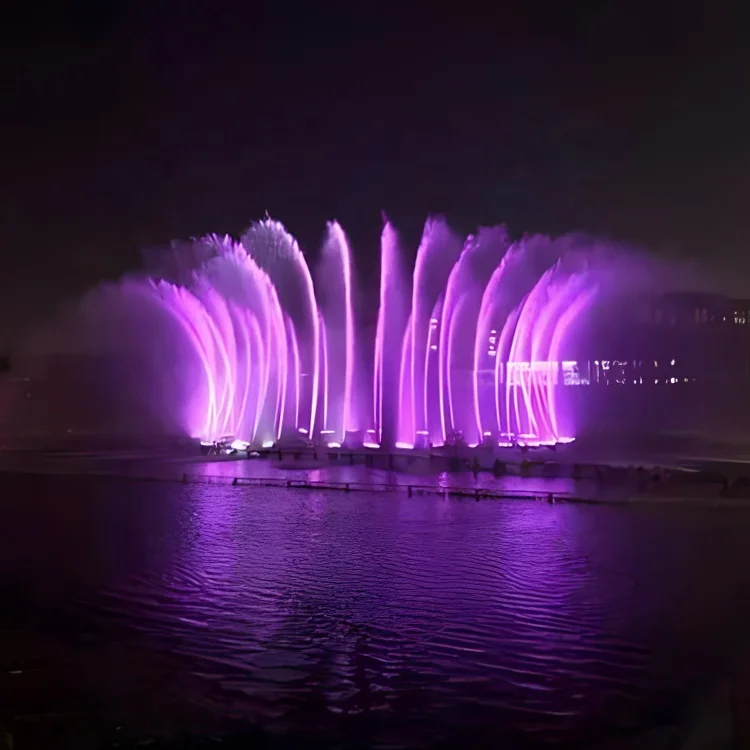 Fenlin factory large colorful led lighted decorative water dancing outdoor music fountain