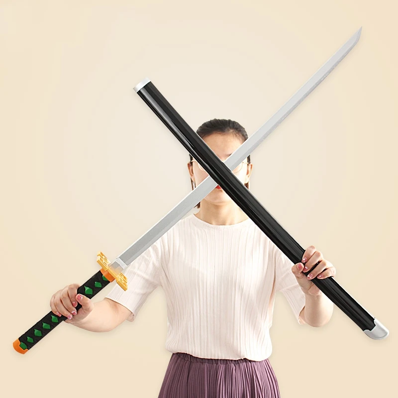 Cosplay Game Demon Slayer Sword 104CM Katana Wooden Toy Model Hand-Held for Christmas