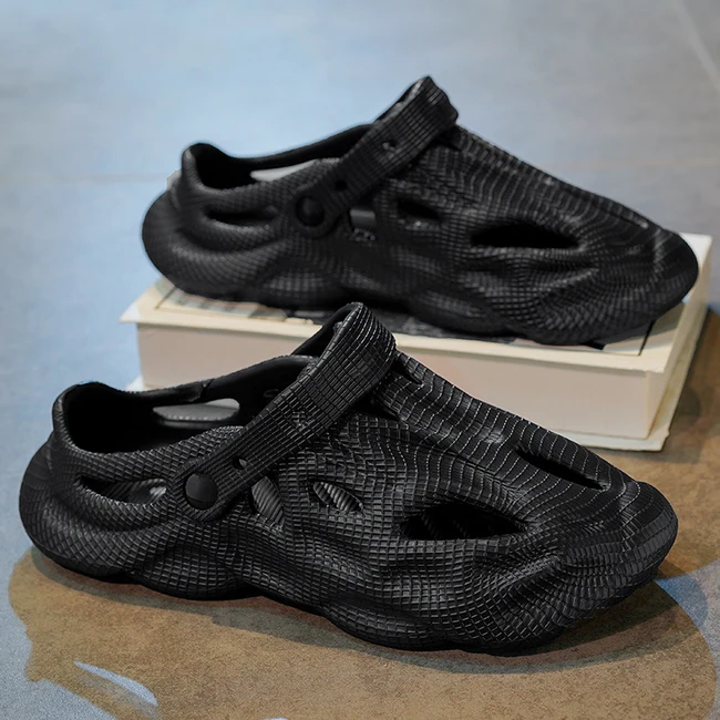 2024 Hedian wholesale High Quality New Fashion Designer Printed Casual Clogs Footwear Custom Wooden Clogs Shoes