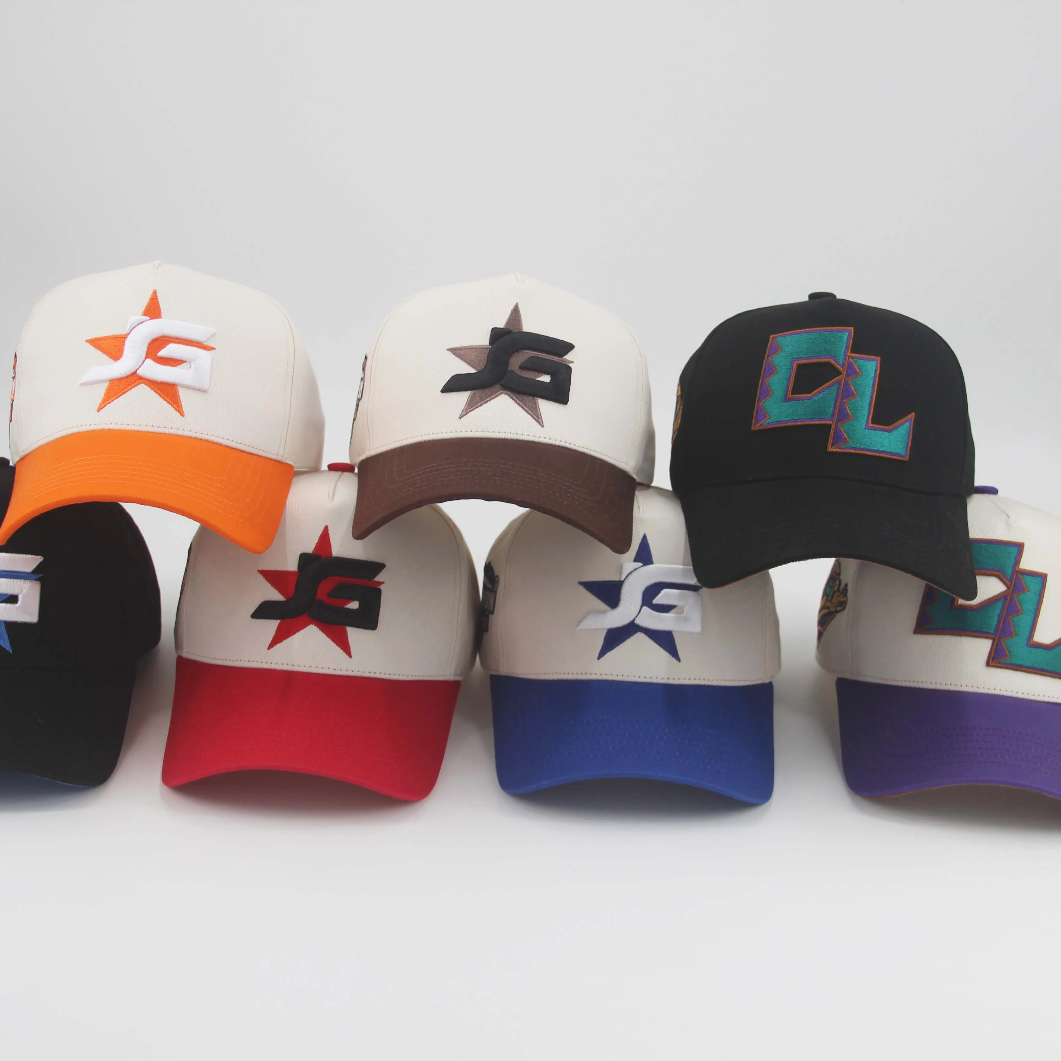 Factory Price Full Custom Logo 3D Embroidery Cotton Baseball Caps 5 panels Curved Brim Outdoor Sports Baseball Hats