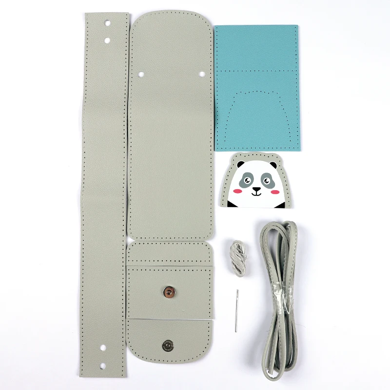 DIY Kits Leather material  design handmade diy fashion design kit craft bag sewing kit for kids children in handbag