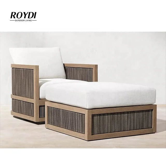 Roydi Teak Furniture Teak Shoe Changing Stool Sofa Bed Ottoman Outdoor Footstool