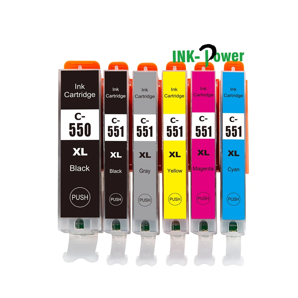 PGI550 PGI-550 CLI-551 CLI551 550 551 XL 550XL 551XL Совместимость Цветной струйный картридж с чернилами для Canon Pixma IX6850 MG5600 принтер