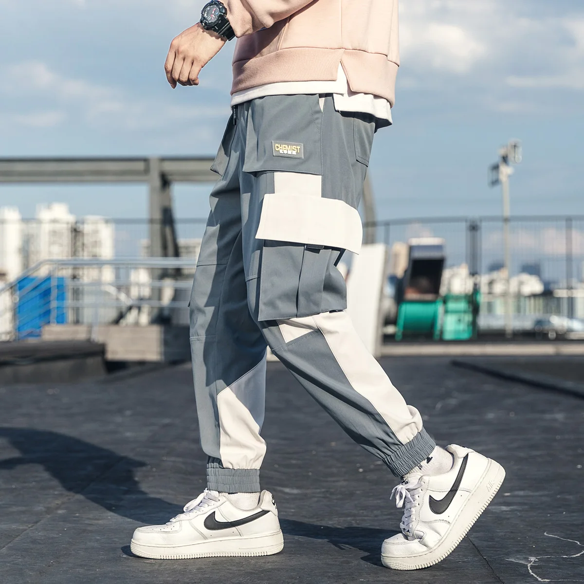 new design High quality winter warm casual pants mens fashion cargo pants with bellow pocket black trousers custom logo mens