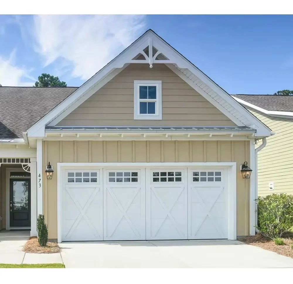 Modern Residential Barn Door Style Retro American Automatic Remote Electric Garage Door For House