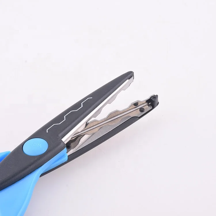 hot sale kid student abs handle craft decorative scissors stainless steel paper and leather scissors