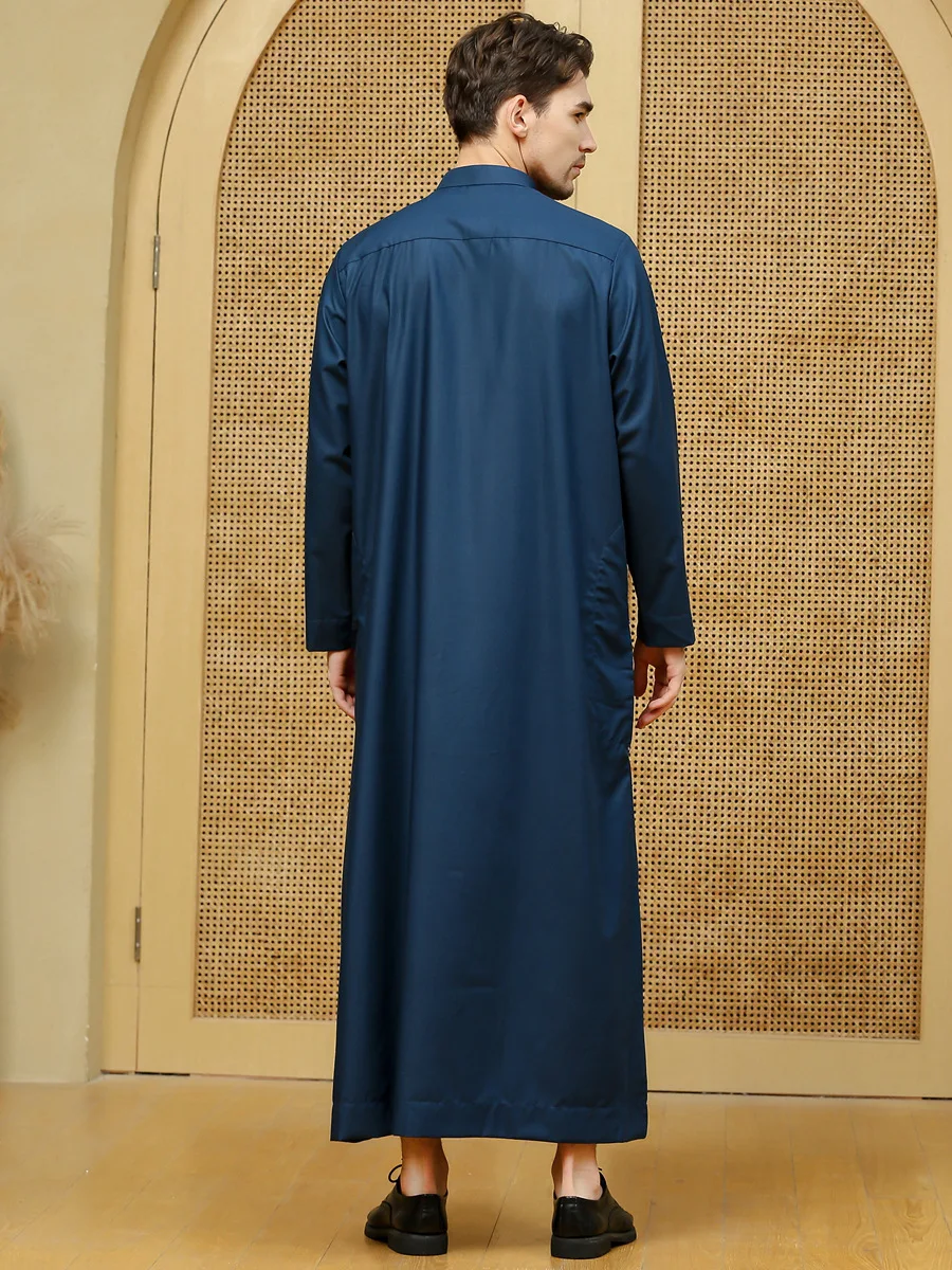 muslim Men Jubba Thobe Arabic Islamic Clothing long Dress Saudi Arabia Robe Abaya