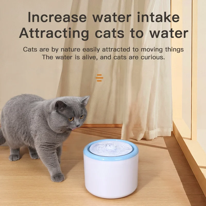 Factory Wholesale Custom Logo 2.5L Automatic Dog Water Dispenser Auto Filter Pet Cat Water Fountain