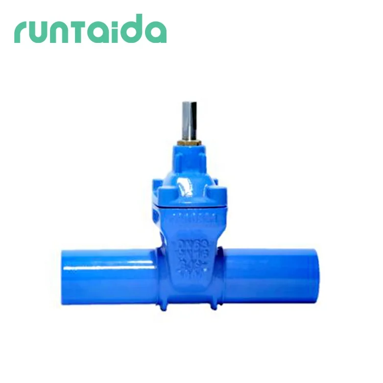 DN400 PN16 конец гнезда из ПВХ ковкого чугуна эластичный клиновидный запорный клапан