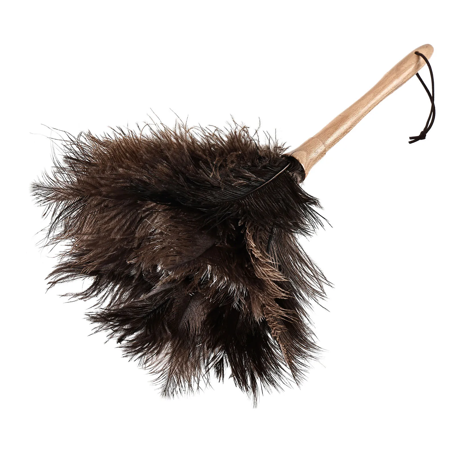 Multifunctional small size ostrich feather dusters with wood handle for house cleaning dust bedroom office table