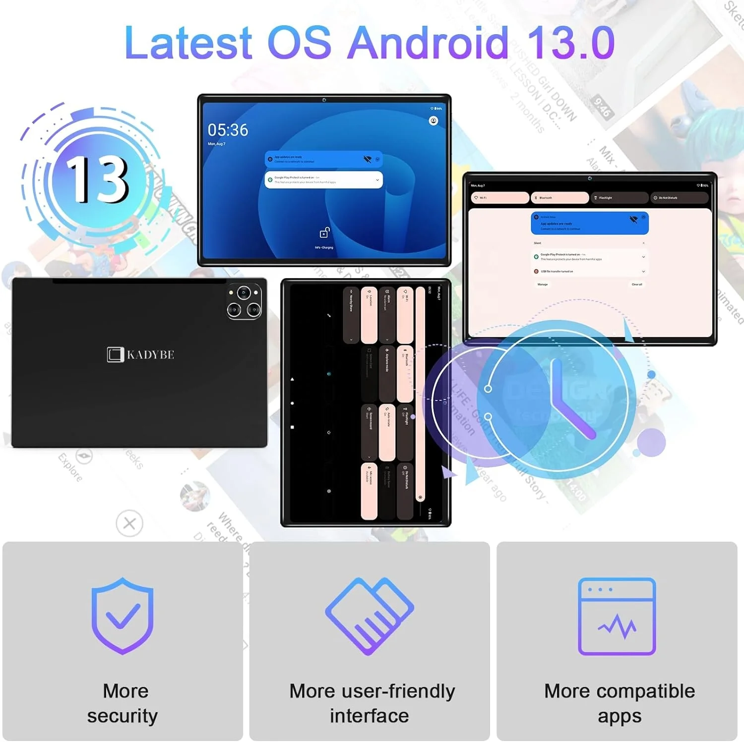 Laptop 10.1-Inch Tablets Snapdragon870 Ten Core 1600*2560 Pixel Resolution Android 12 4G Tablet PC Study Laptops 16 Pro With WPS