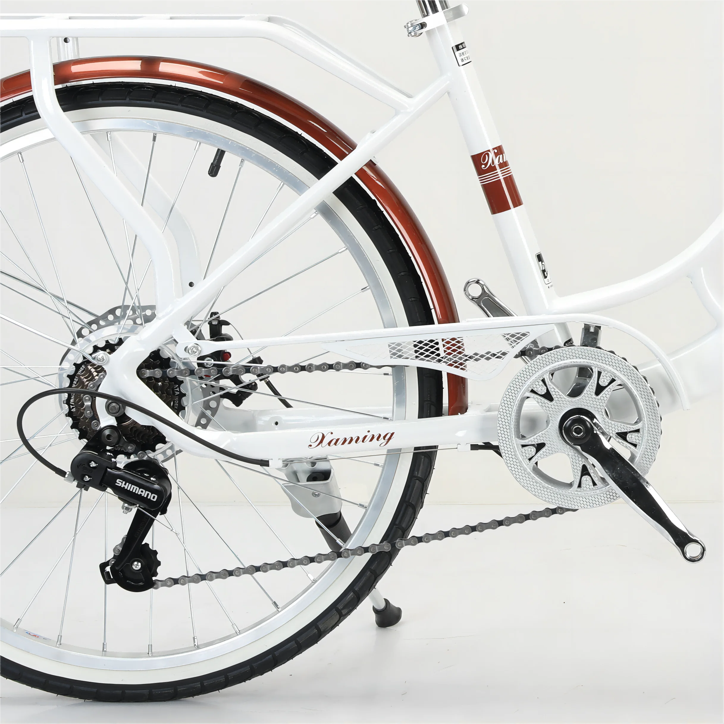 Commute City Bike with Steel Fork and Disc Brake Ordinary Pedal & Variable Speed-Factory-Sold Coffee Mountain Bike