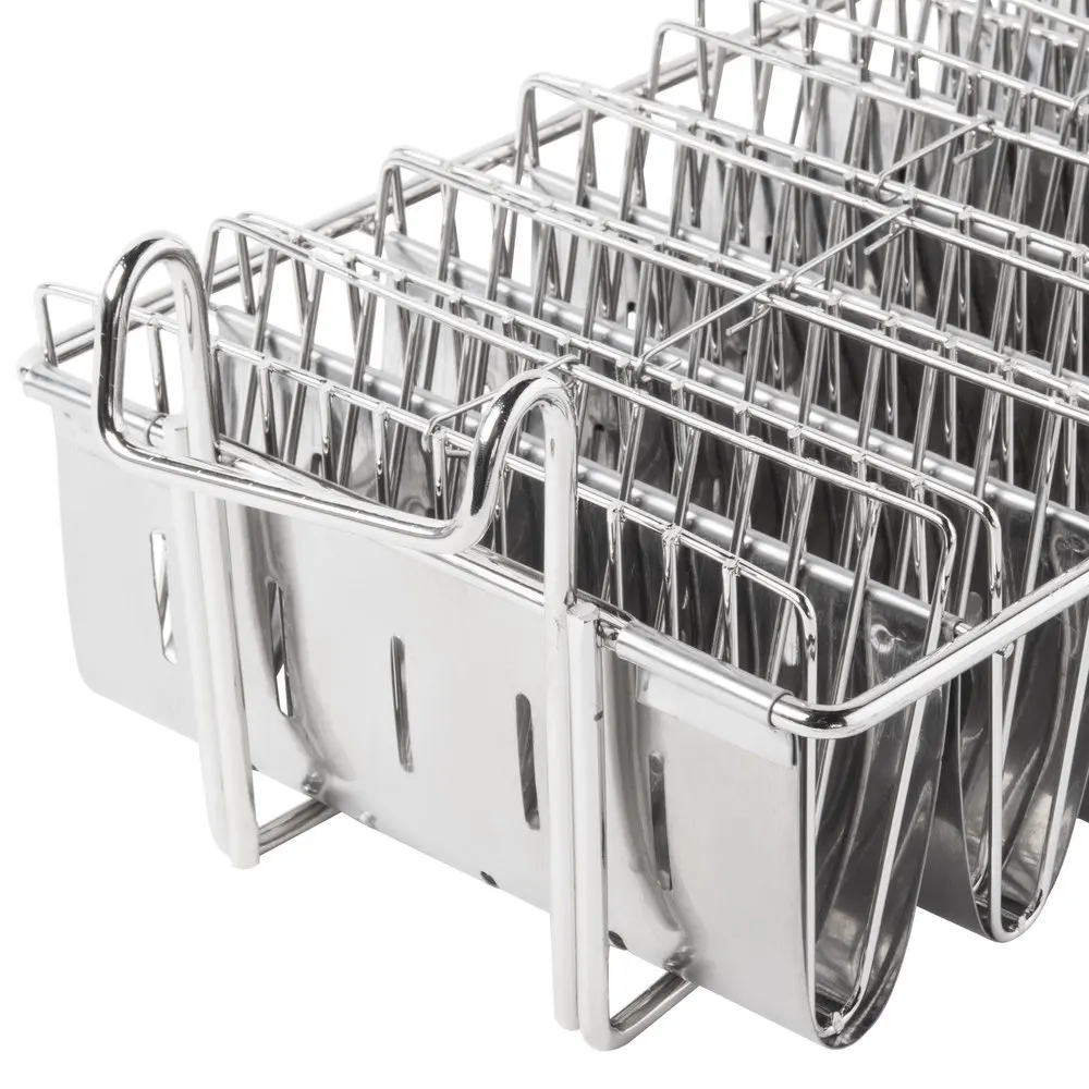 High quality China Cooking Tool 8 Cells Stainless steel 304 Taco Shell mesh fry basket manufacturer