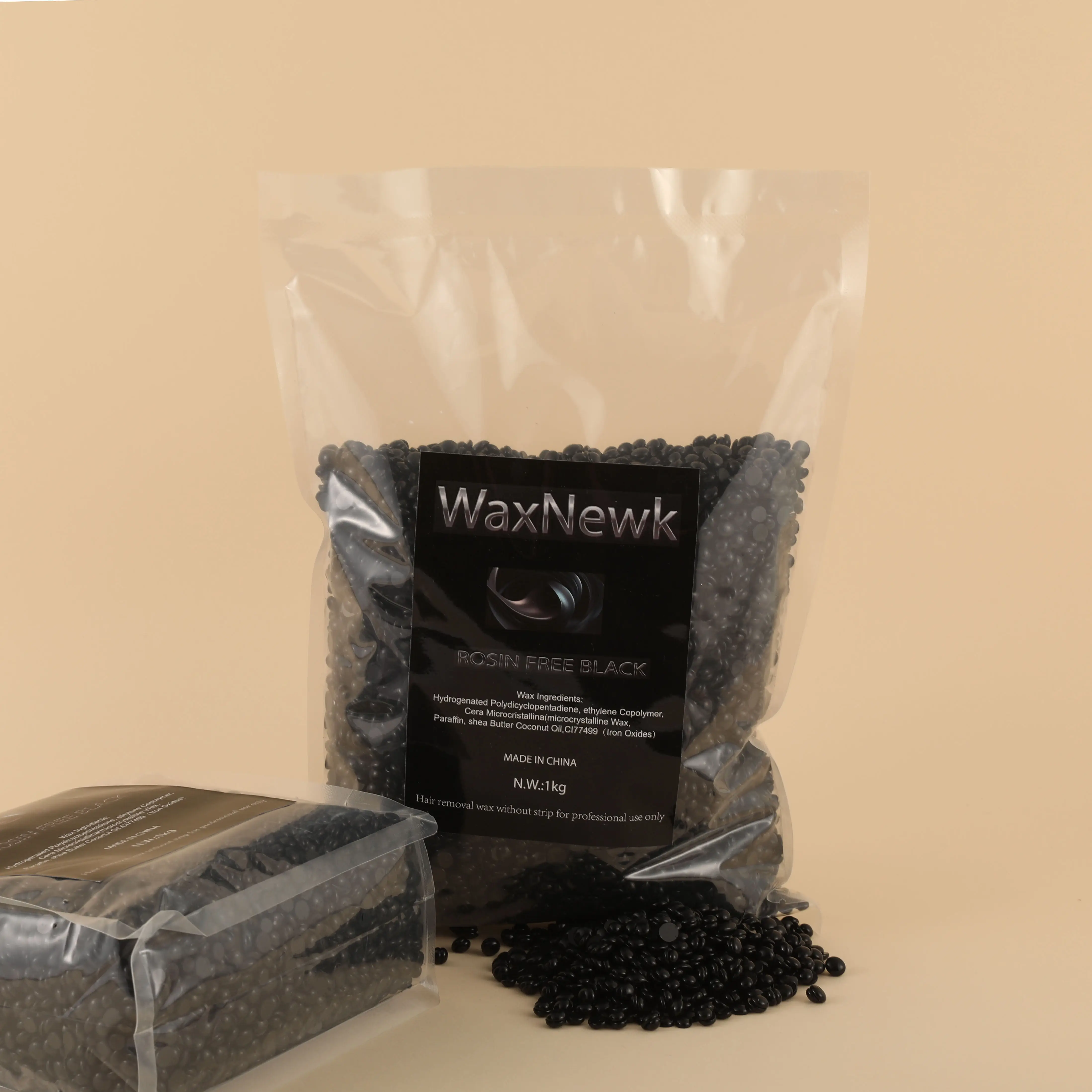 WaxNewK rosin free black hypoallergenic unscented  depilatory hard wax beauty spa choose cire epilation 1000g Hair Removal