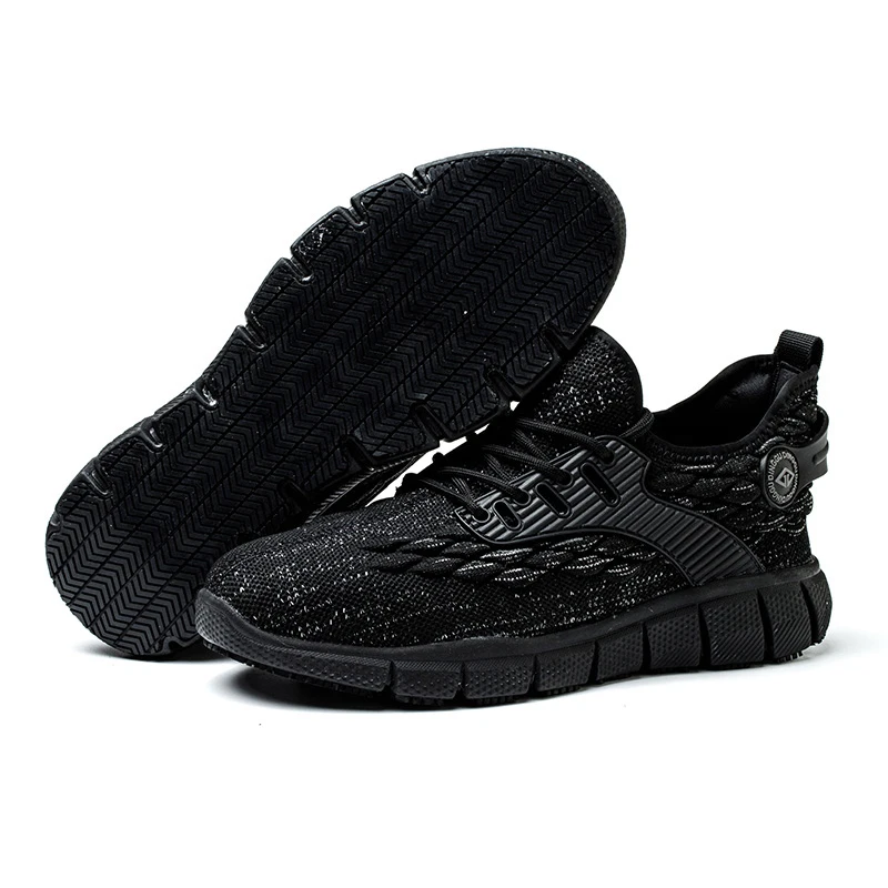 Dinggu Wholesale Lightweight Flyknitting Waterproof Kitchen Anti Slip Chef Shoes