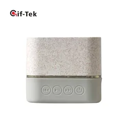 2023 Best Eco-friendly Smart Wheat Straw Wireless Speaker Outdoor Portable Mini Speaker Promotional Gift Bluetooth Speaker