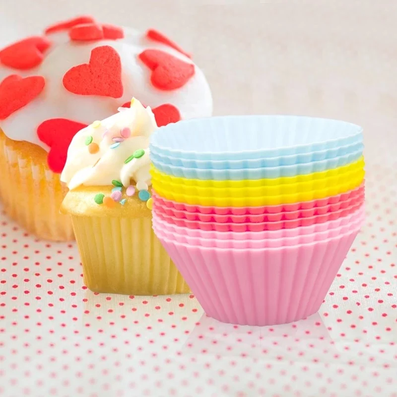 High Temperature Resistance Multicolor Cupcake Molds Silicone Baking Cup