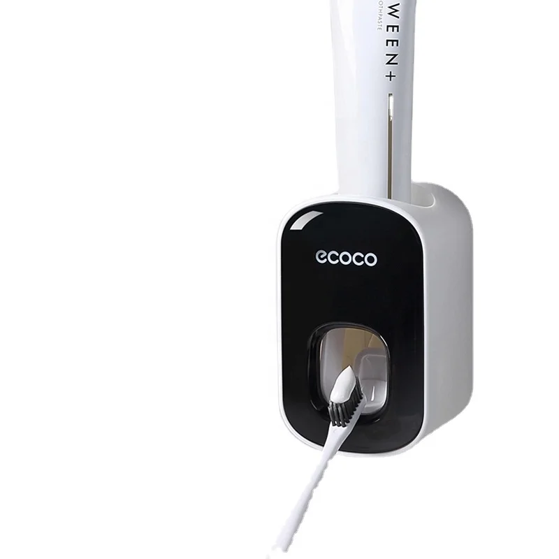 Automatic Toothpaste Dispenser Wall Mount Toothbrush Holder Household Bathroom Dust-proof Toothpaste Squeezers Tooth Set