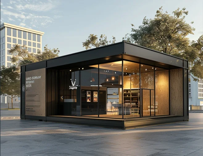 Outdoor scenic spot ticketing container kiosk mobile milk tea coffee ice cream Netroots card square kiosks