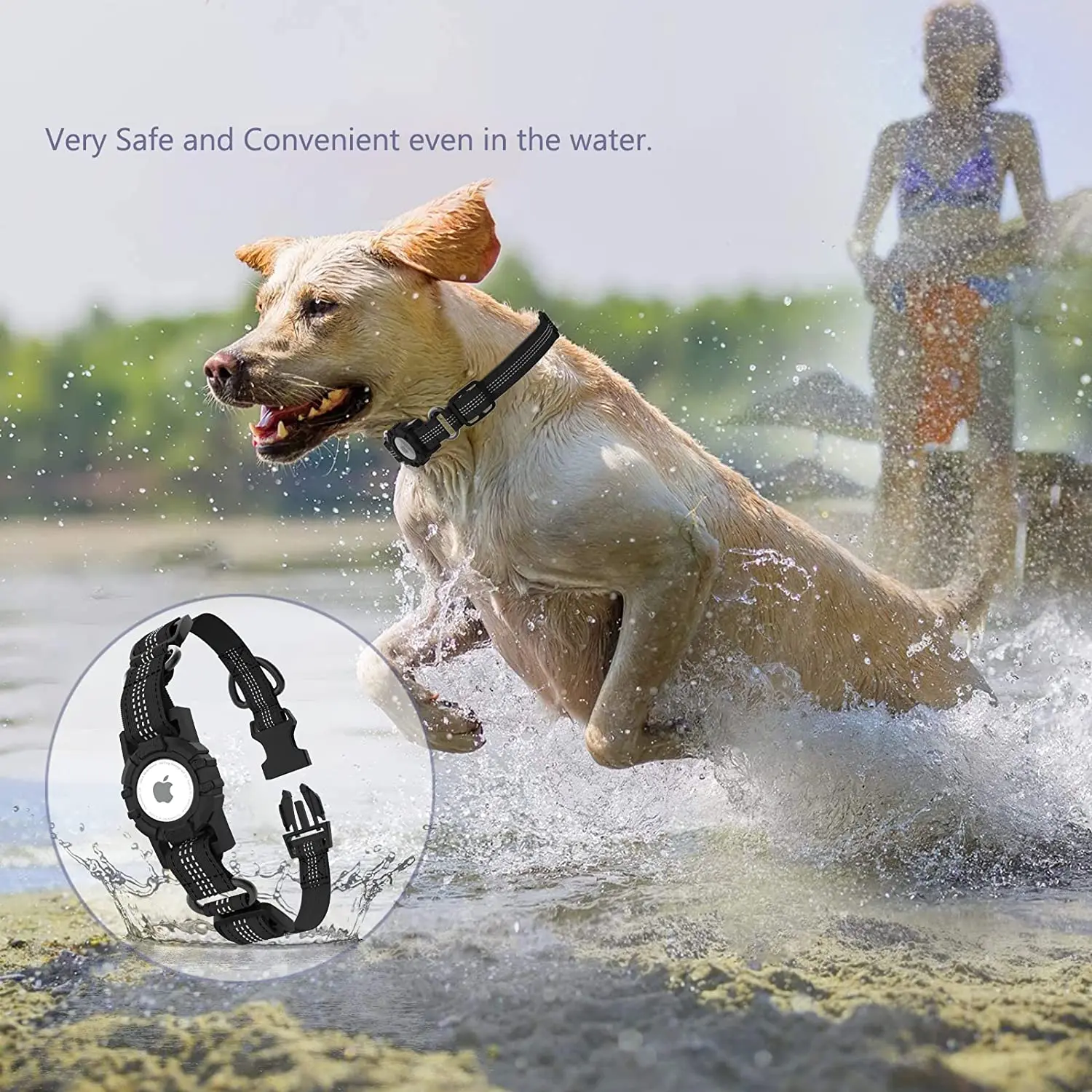 ODM Hot Sale Airtag Reflective Nylon GPS Dog Collar High Quality Customized Logo Collares Para Perros