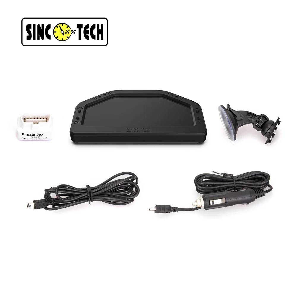 Синкотэкх 6 5 'LCD приборной панели OBD2 гонки тире 11-в-1 скорость автомобиля/об/мин/Вольт/топлива/Boost/температура воды метр