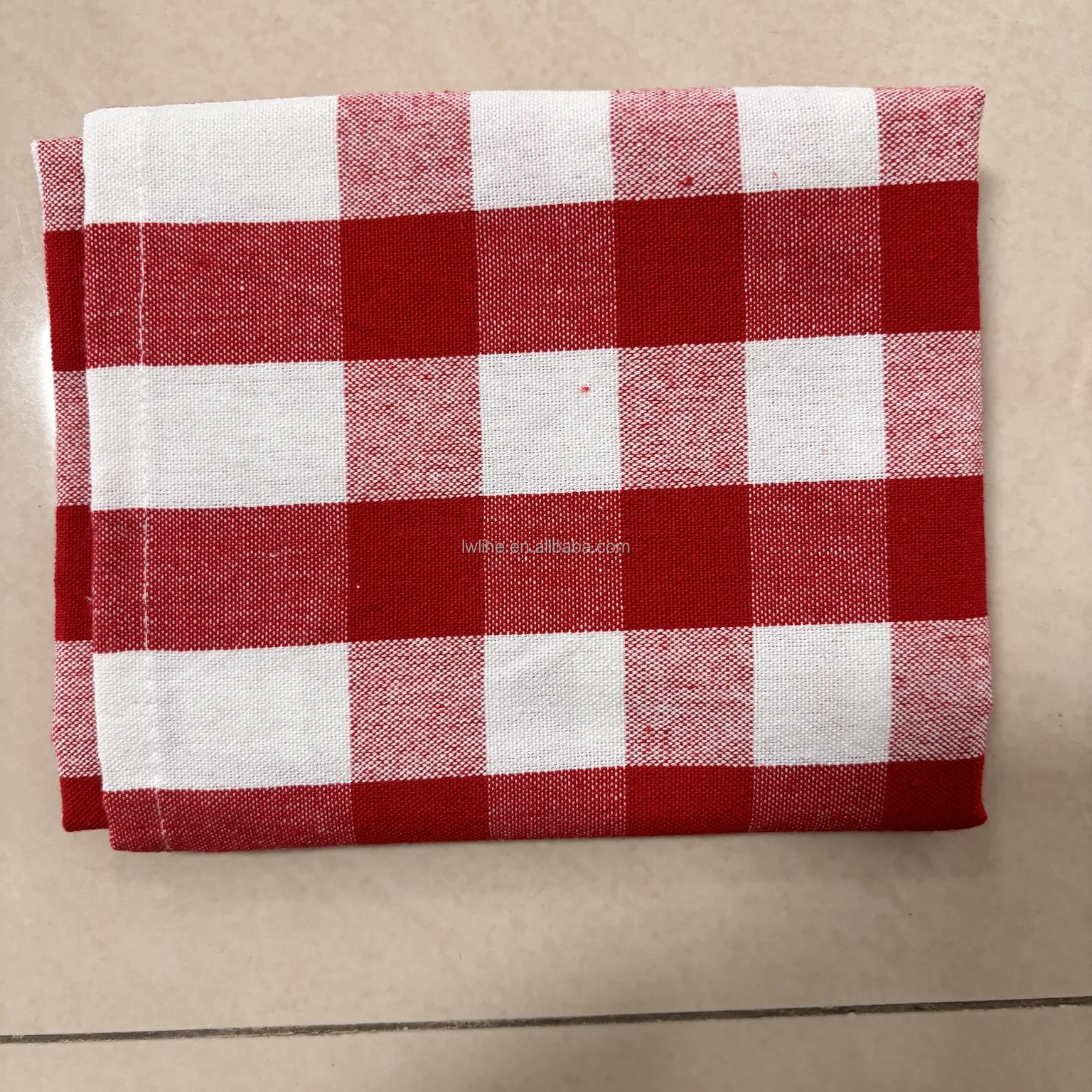 100% Pure Cotton Checkerboard Tea Towel Customizable Printing Design and Size for Kitchen  or CleanTowel