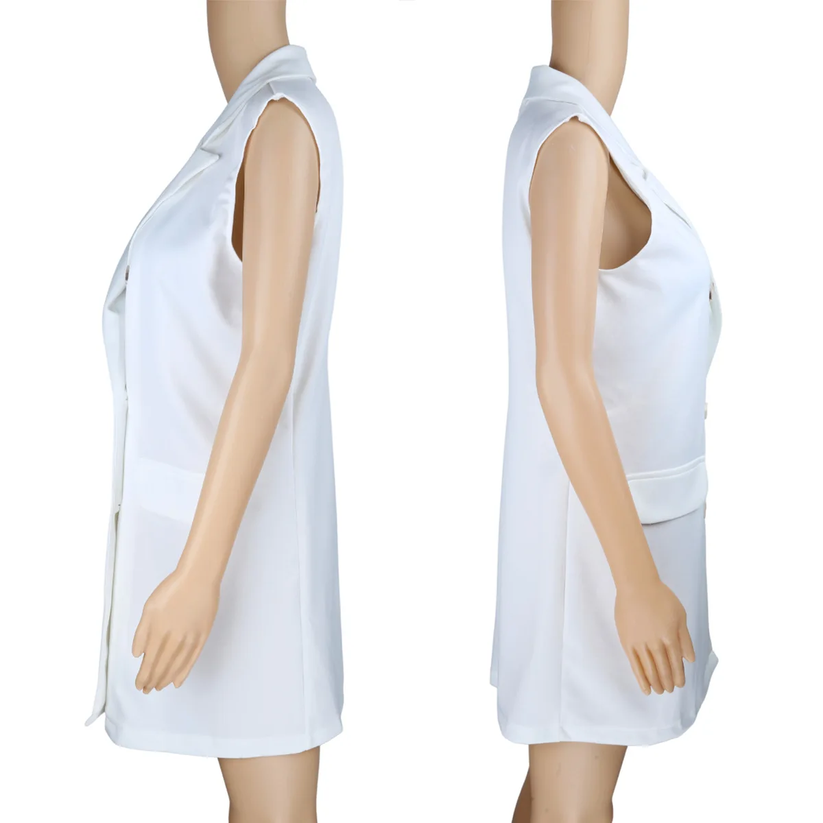 Wholesale Customized Good Quality Business Temperament White Suit Formal Vest Thin Jacket