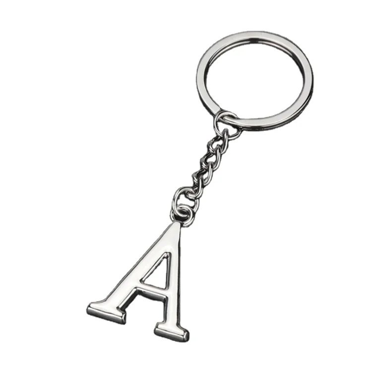 Wholesale 26 Letters Initial Keychain Alphabet Key Ring Holder Letter Keychain