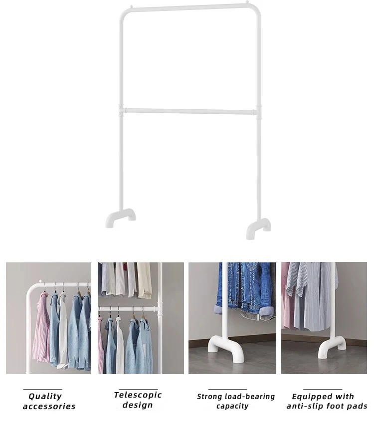 New coat storage stand portable cloth rack space saving clothes hangers