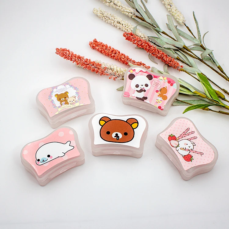 Wholesale Lovely Fashion Candy Color Pocket Mini Contact Lens Case With Mirror