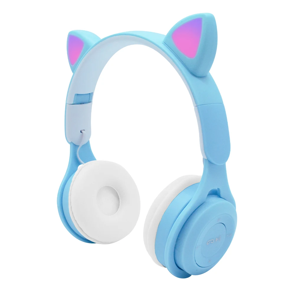 Macaron Computer Android Ios 3.5Mm Wired Tws Handfree M6 Cat Ear Bluetooth Headphones Wireless Headset