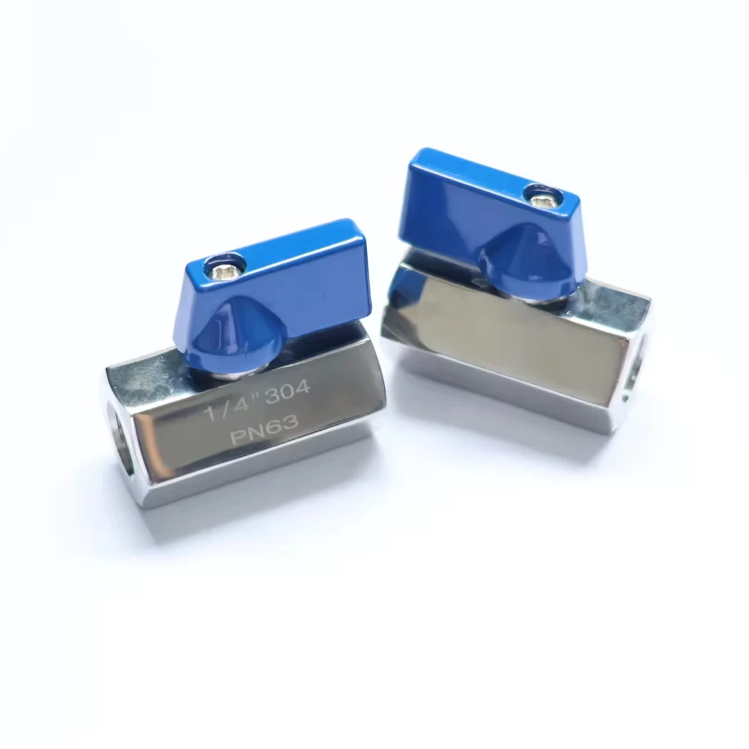 mini ball valves instrument mini float flow control valve stainless steel  female male shut-off air flow control valve