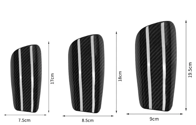ActEarlier Carbon Fiber Soccer Shin Guards with Portable Carrying Case Ultra Light  Shock Resistance Air Permeating shin pads