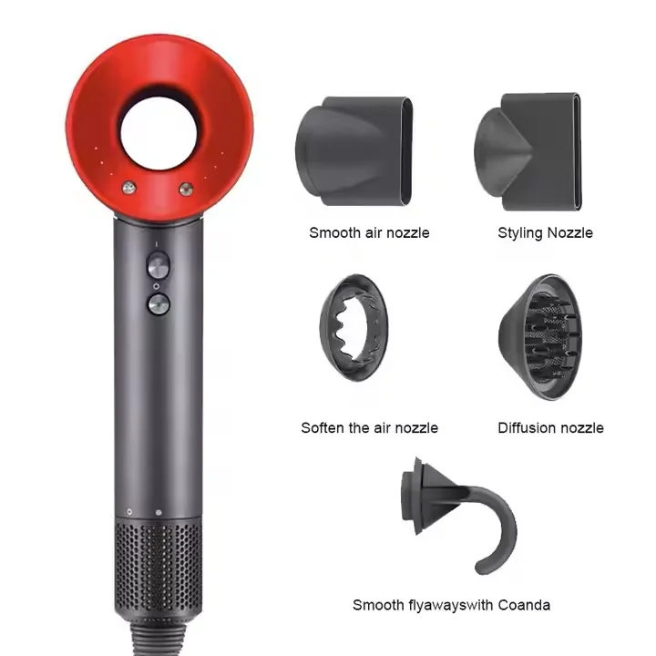 Salon Professional Leafless Ionic Hairdryer High-Speed USB Foldable Plastic Hair Dryer for Car RV Outdoor & Travel-Household Use
