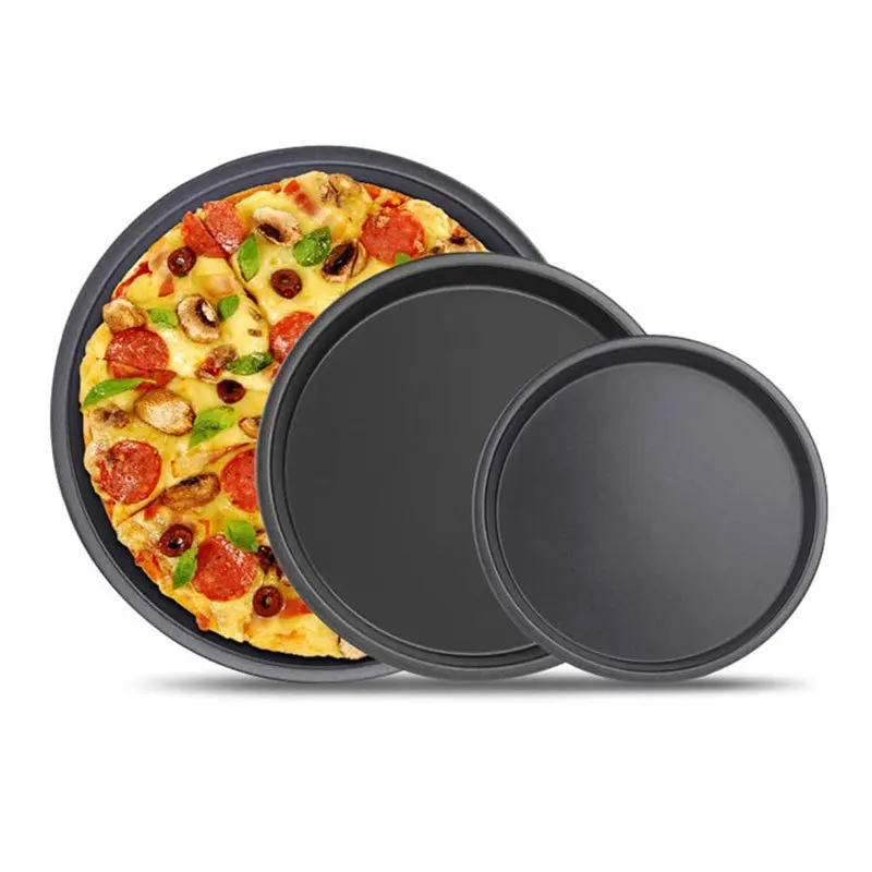 3 sets wholesale Bakery utensils Carbon steel thick non-stick cake tools baking pan pizza pan baking tray