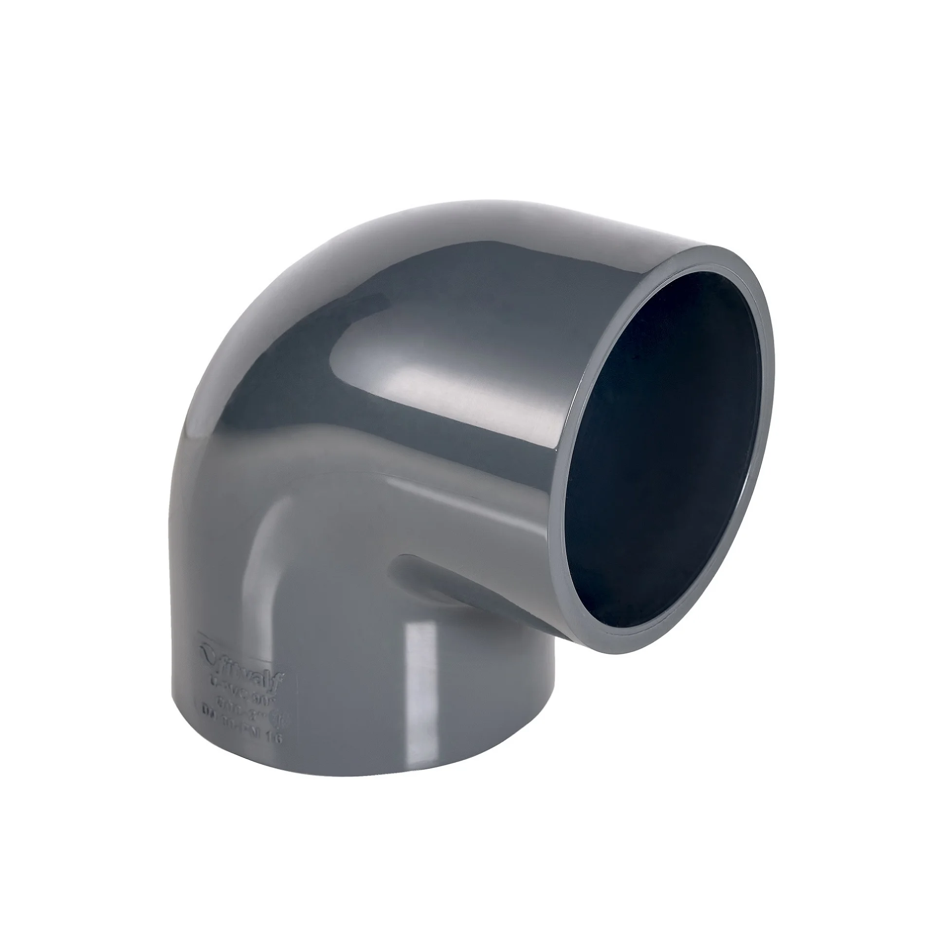High quality Product Elbow 90 Degree Upvc Fitting Pipe fittings for water System in Irrigation with Connection colour dark gray