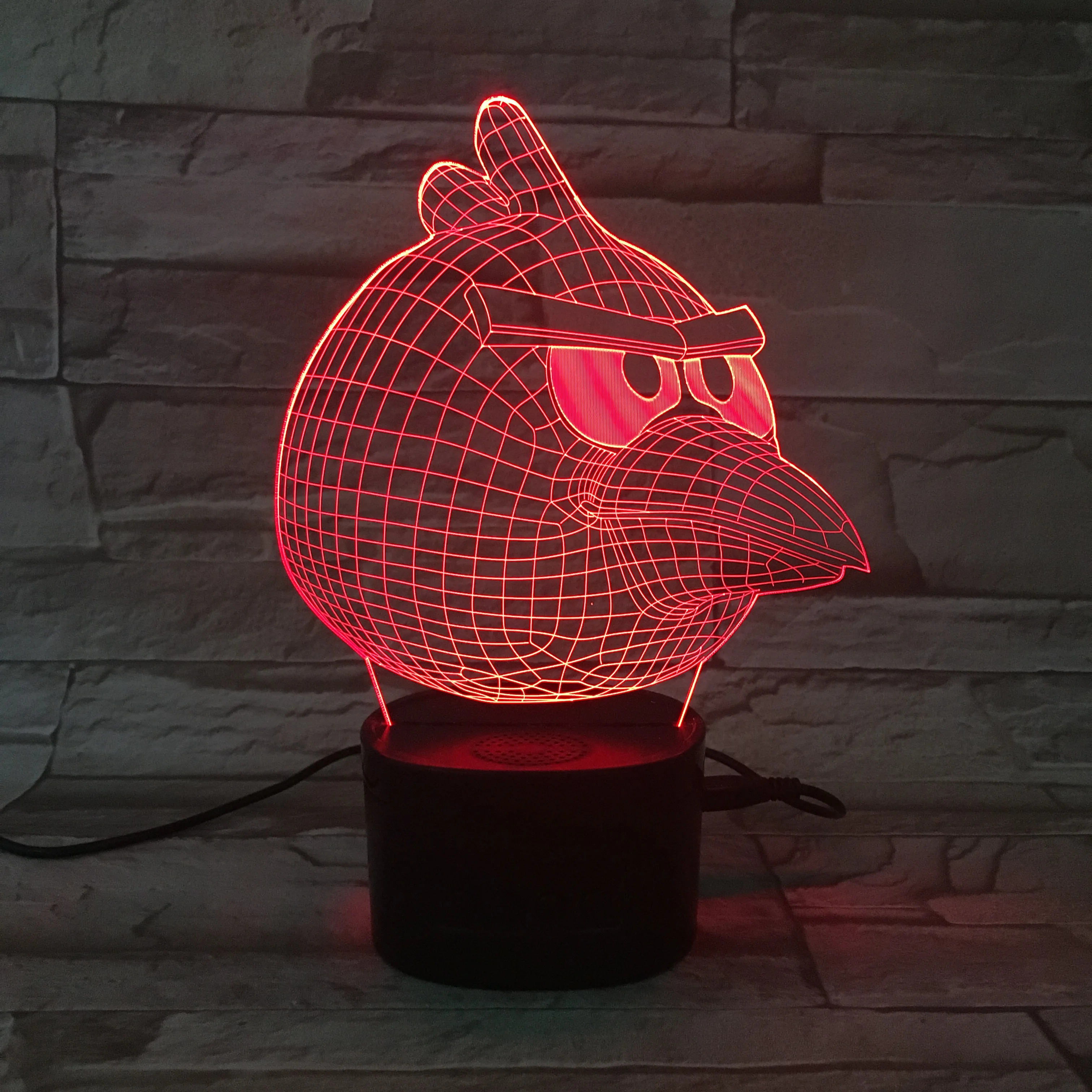 2024 year Custom Creative 3D Illusion anime Lamparas bluetooth speaker lamp for 7 change colors