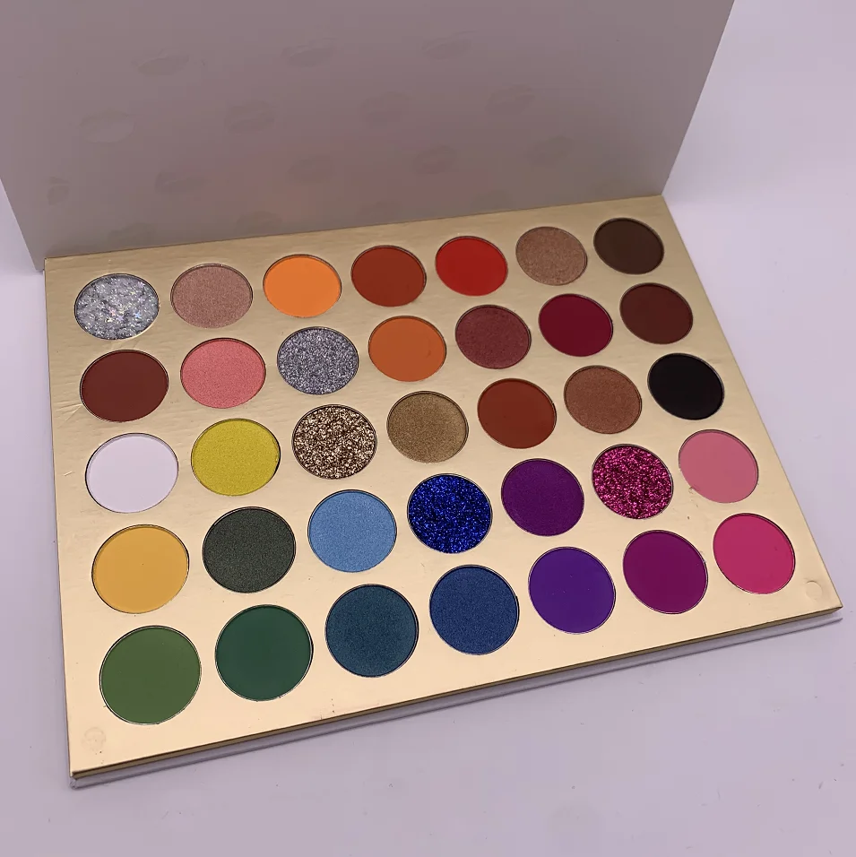 
New white wholesale eyeshadow pigment palette waterproof matte no logo makeup eyeshadow palette 
