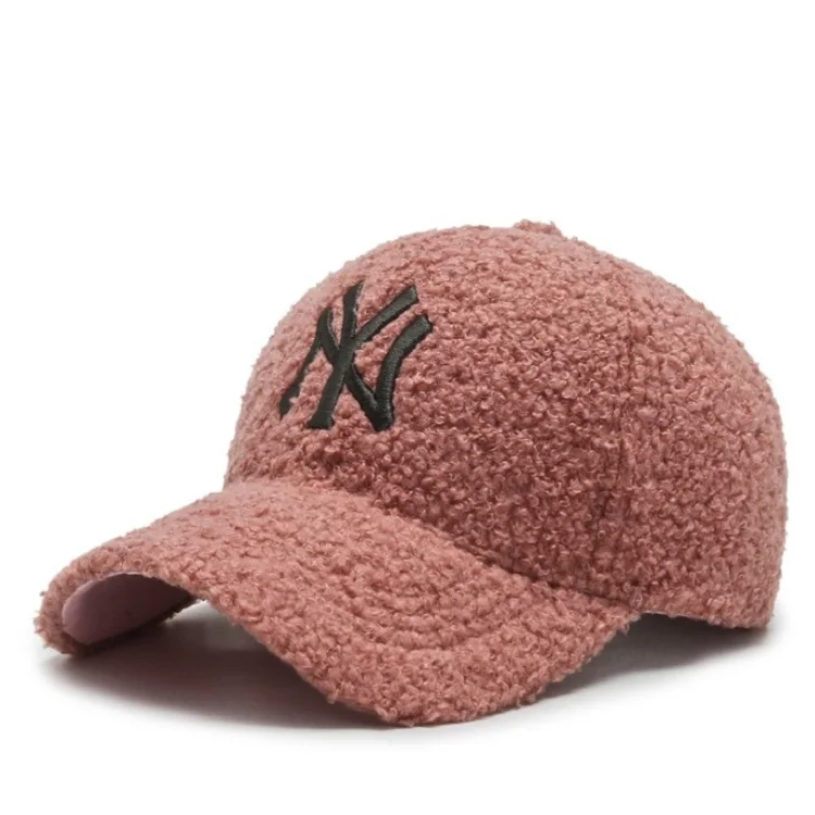 
NY Logo Winter And Autumn Knitted Warm Teddy Fleece Baby Cap 