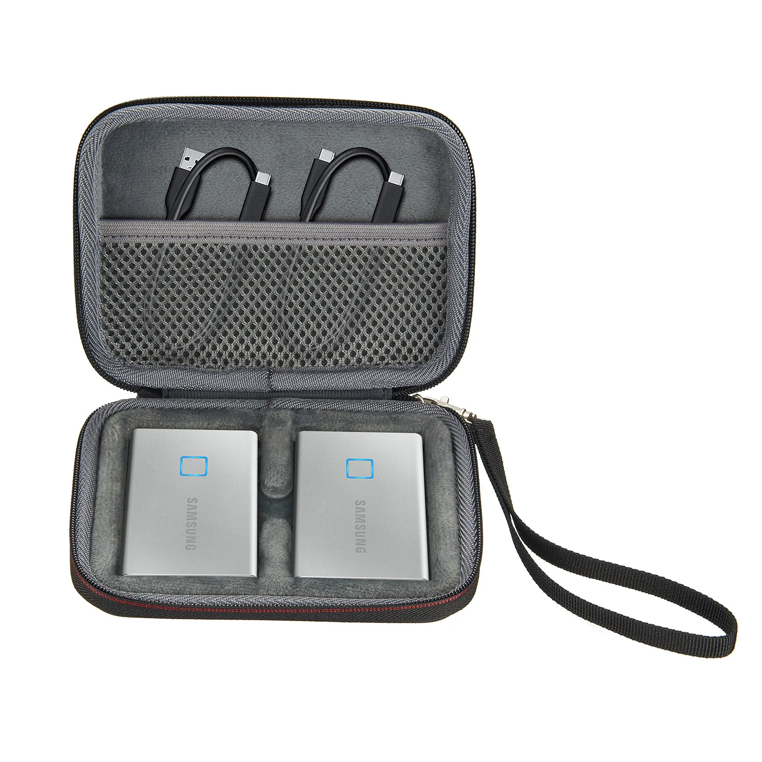 EVA Case for Samsung T7 Touch/ T7 Portable SSD - 1TB, 2TB, 500GB USB 3.2 External Solid State Drive. Hard Carrying Travel Box