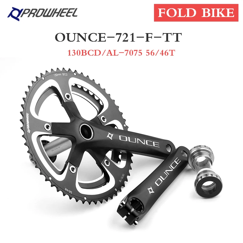 Crankset Folding Bike 170 mm 8m Chainwheel Belt Drive Cycle Part Bicycle Crankset