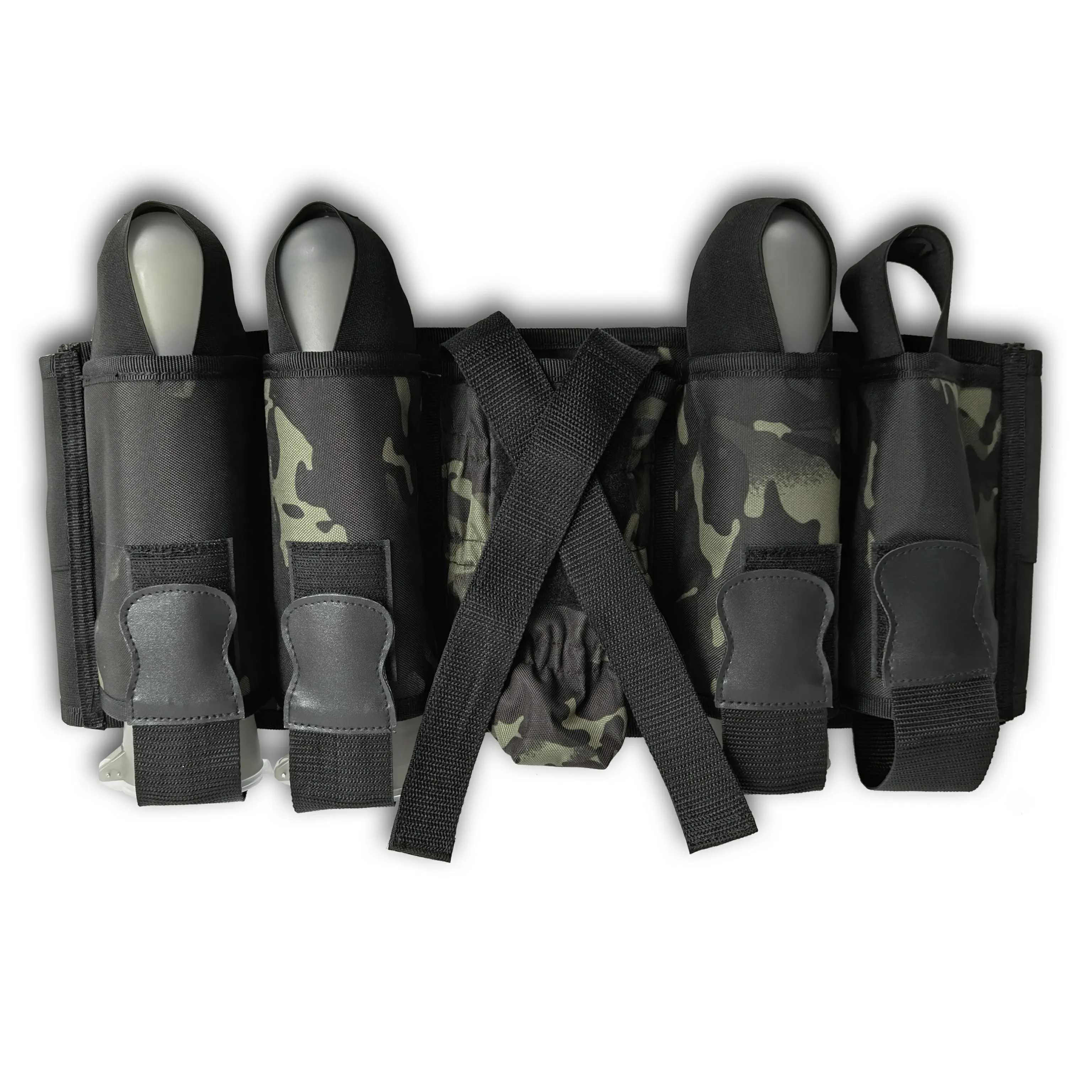 4+1 Vertical Paintball Harness Pod Holder Belts Holds 4 Paintball Pods